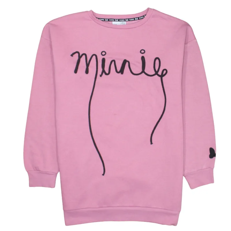 Disney 90's Minnie Mouse Crew Neck Sweatshirt Large Pink sold by Vintage Club