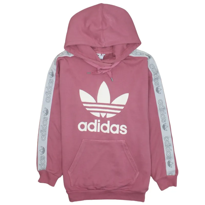 Adidas 90's Spellout Pullover Hoodie Medium Pink sold by Vintage Club