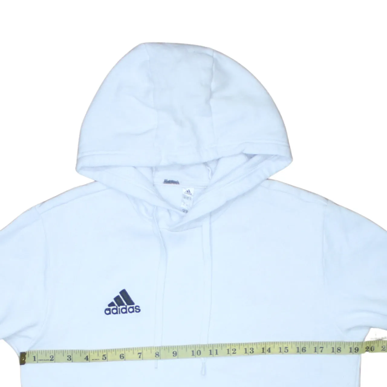 Adidas 90's Drawstring Pockets Pullover Hoodie Small White sold by Vintage Club product image thumbnail 5