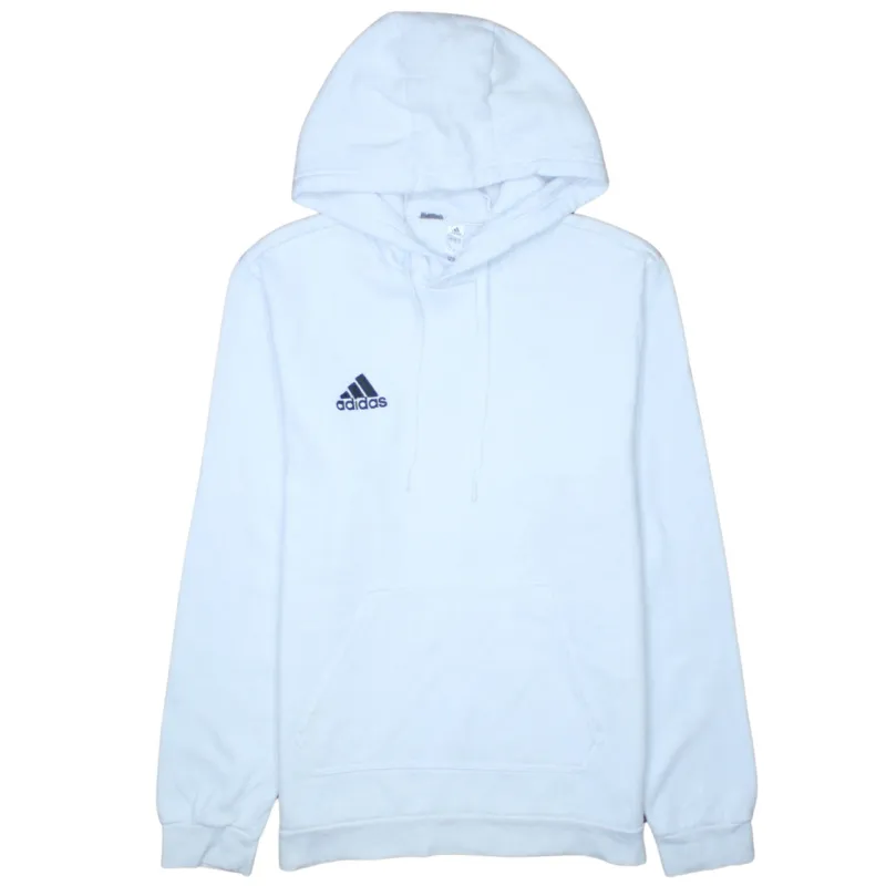 Adidas 90's Drawstring Pockets Pullover Hoodie Small White sold by Vintage Club