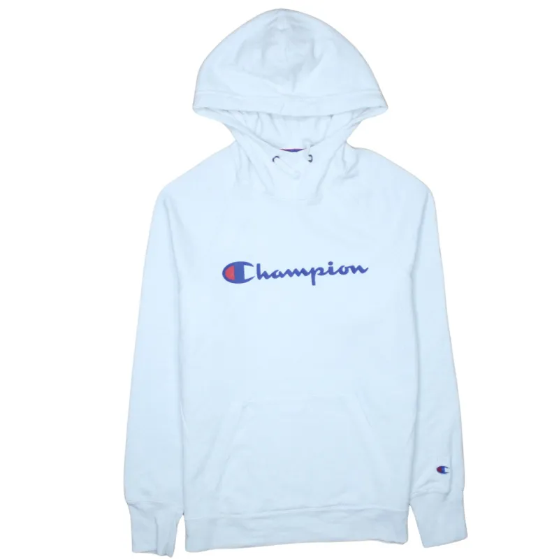 Champion 90's Spellout Pullover Hoodie Medium White sold by Vintage Club