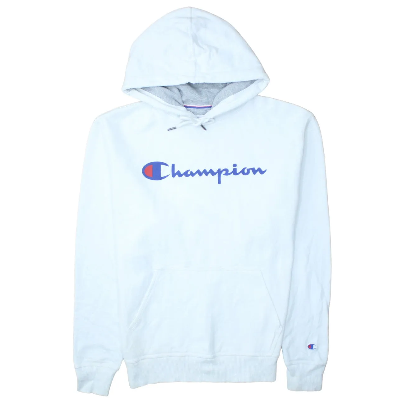 Champion 90's Spellout Pullover Hoodie Medium White sold by Vintage Club
