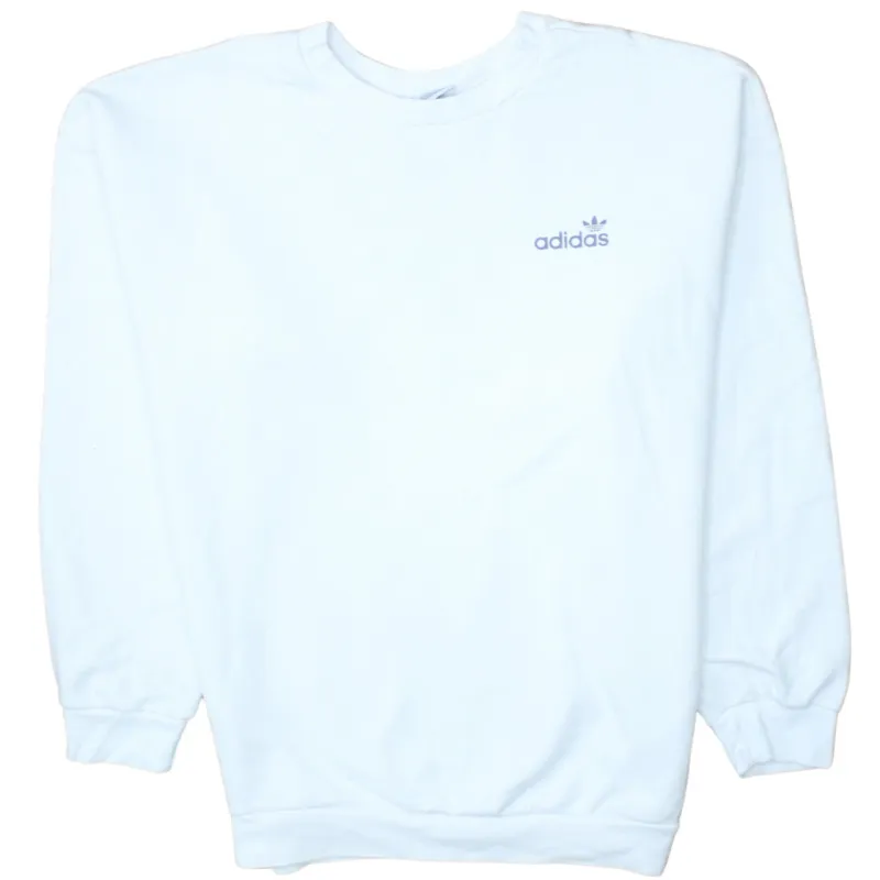 Adidas 90's Lightweight Crew Neck Sweatshirt Large  White sold by Vintage Club