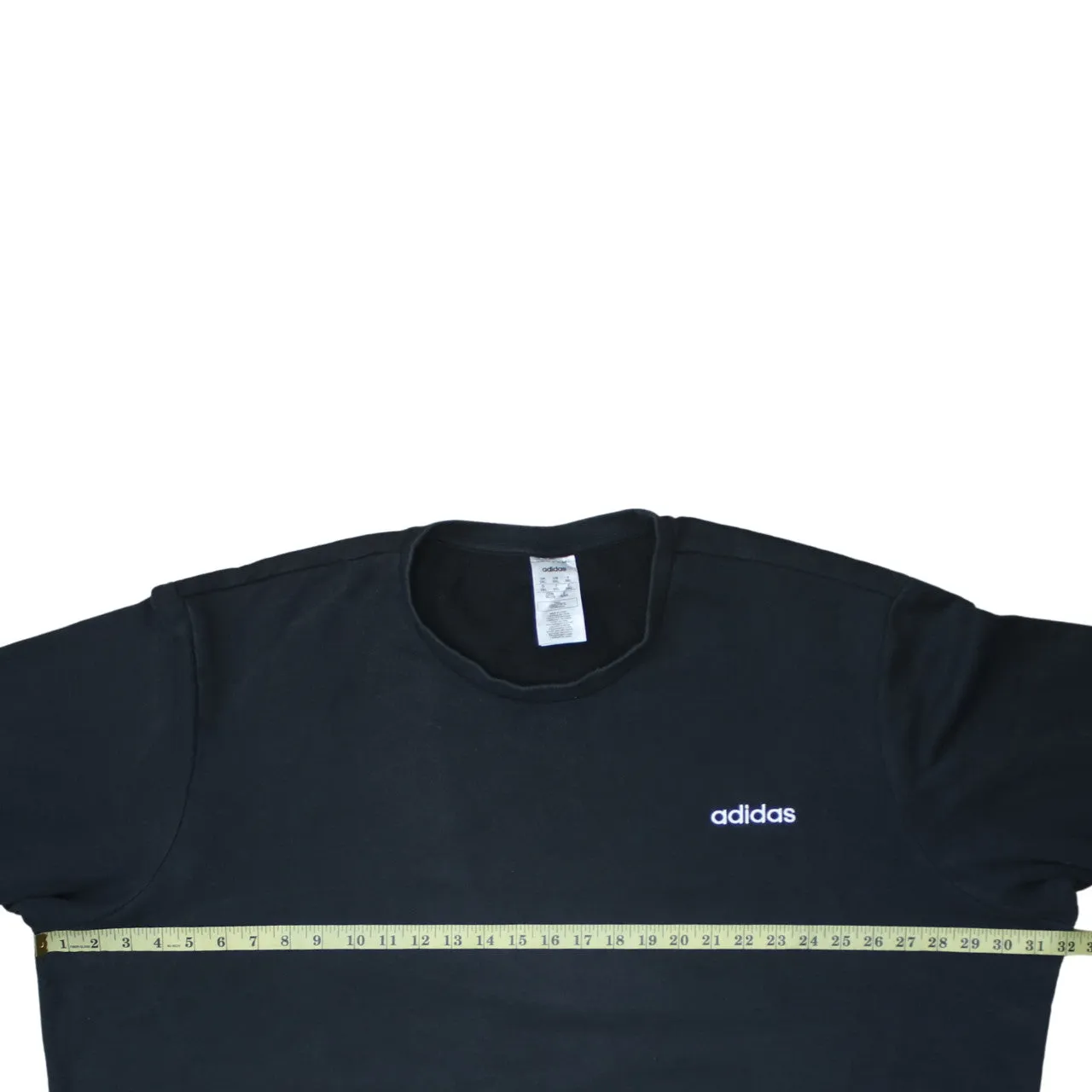 Adidas Black Sweatshirt Men's 3XL Embroidered Chest Logo Crewneck Pullover Fleece Top sold by Vintage Club product image thumbnail 5