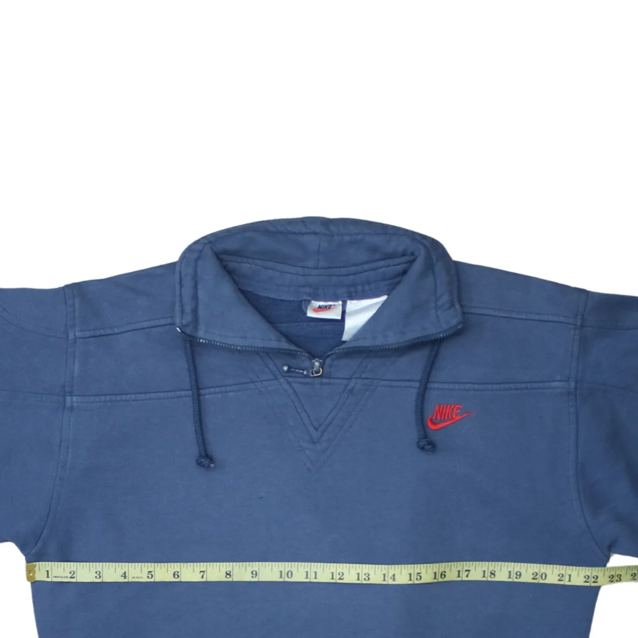 Nike 90's Swoosh Quarter Zip Sweatshirt Medium Navy Blue sold by Vintage Club product image thumbnail 5