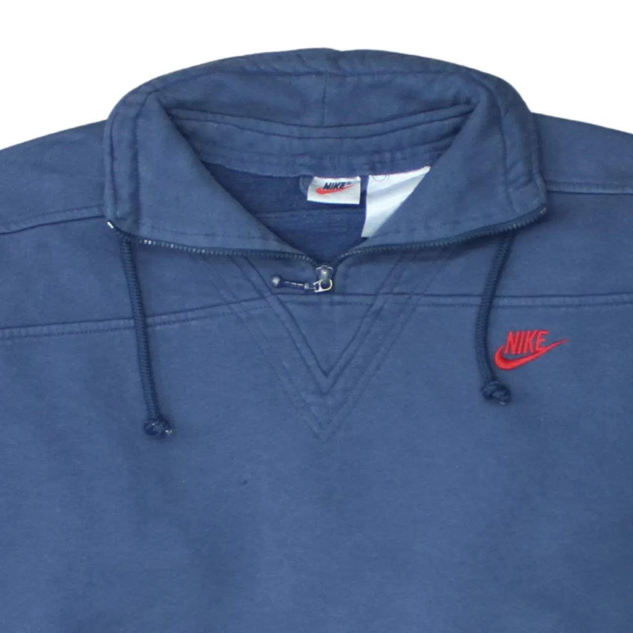 Nike 90's Swoosh Quarter Zip Sweatshirt Medium Navy Blue sold by Vintage Club product image thumbnail 3