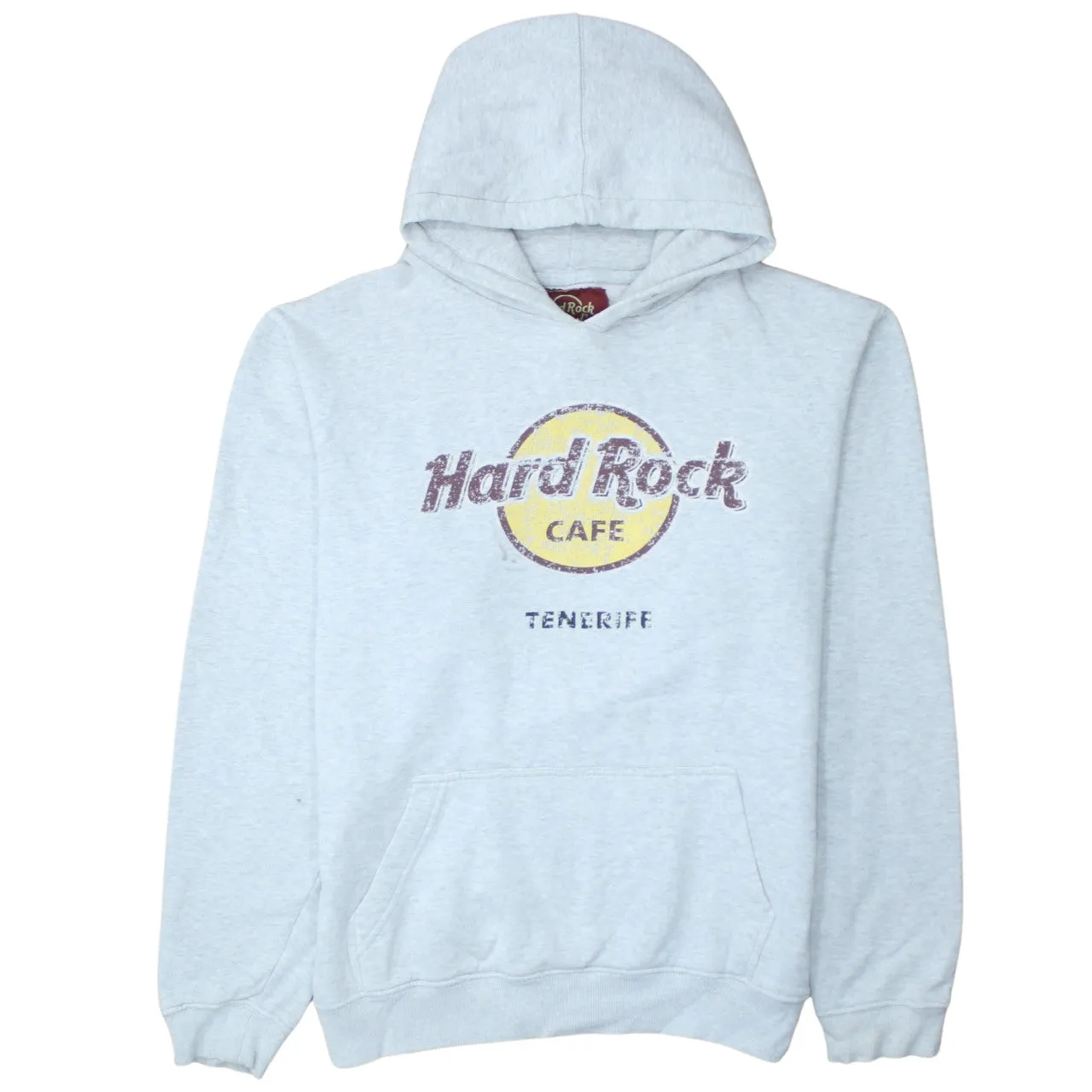 Hard Rock Cafe 90's Spellout Pullover Hoodie Medium Grey sold by Vintage Club
