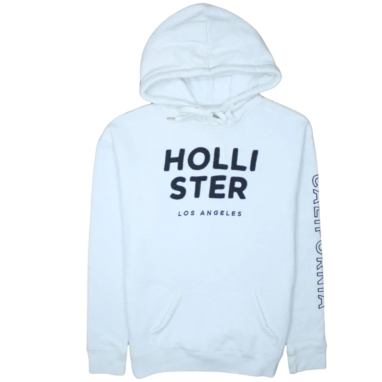 Hollister 90's Spellout Pullover Hoodie Large White sold by Vintage Club