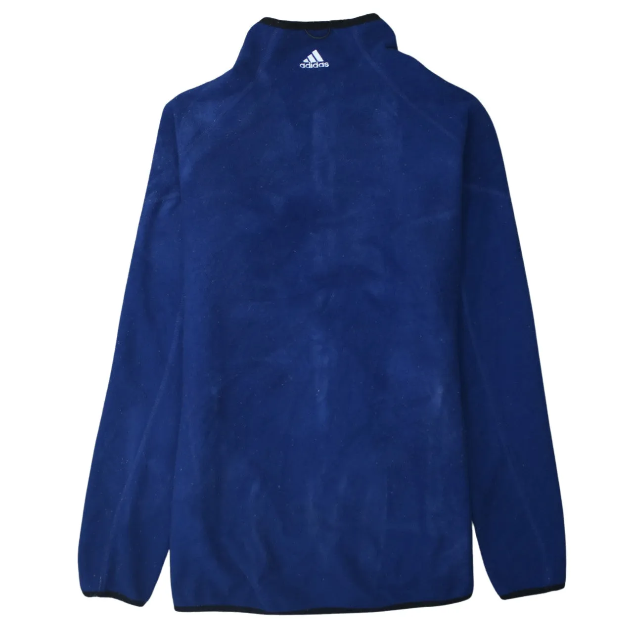 Adidas Royal Blue Fleece Jacket Women’s Large Full Zip Embroidered Logo Zip Pockets Top sold by Vintage Club product image thumbnail 2