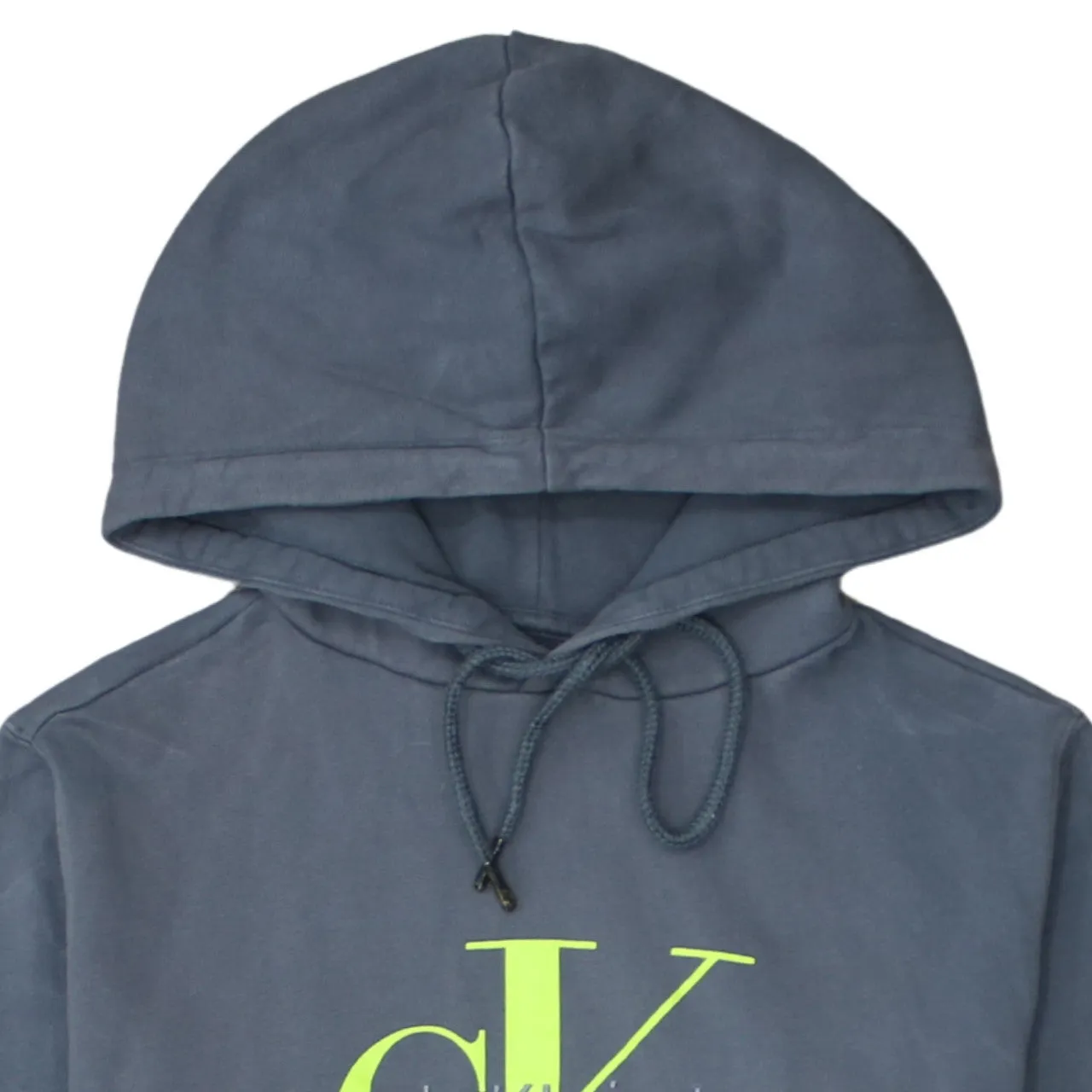 Calvin Klein 90's Spellout Pullover Hoodie Small Grey sold by Vintage Club product image thumbnail 3