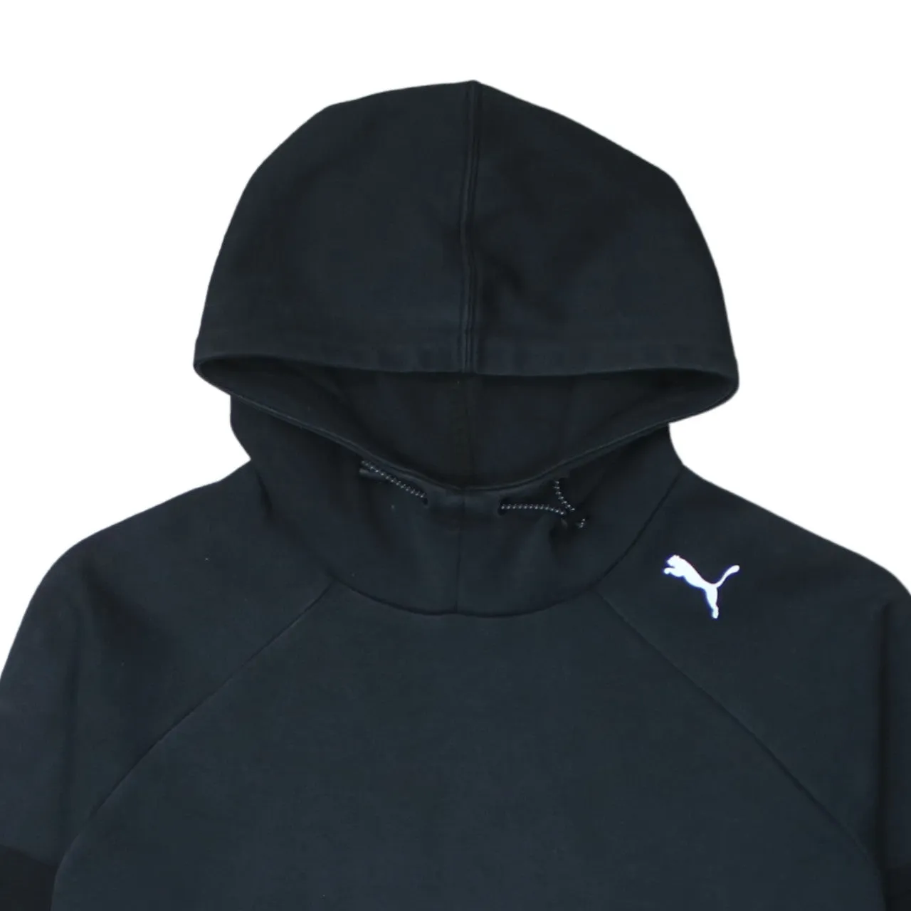 Puma Black Hoodie Women’s XLarge Embroidered Chest Logo Panelled Sleeves Pullover Top sold by Vintage Club product image thumbnail 3