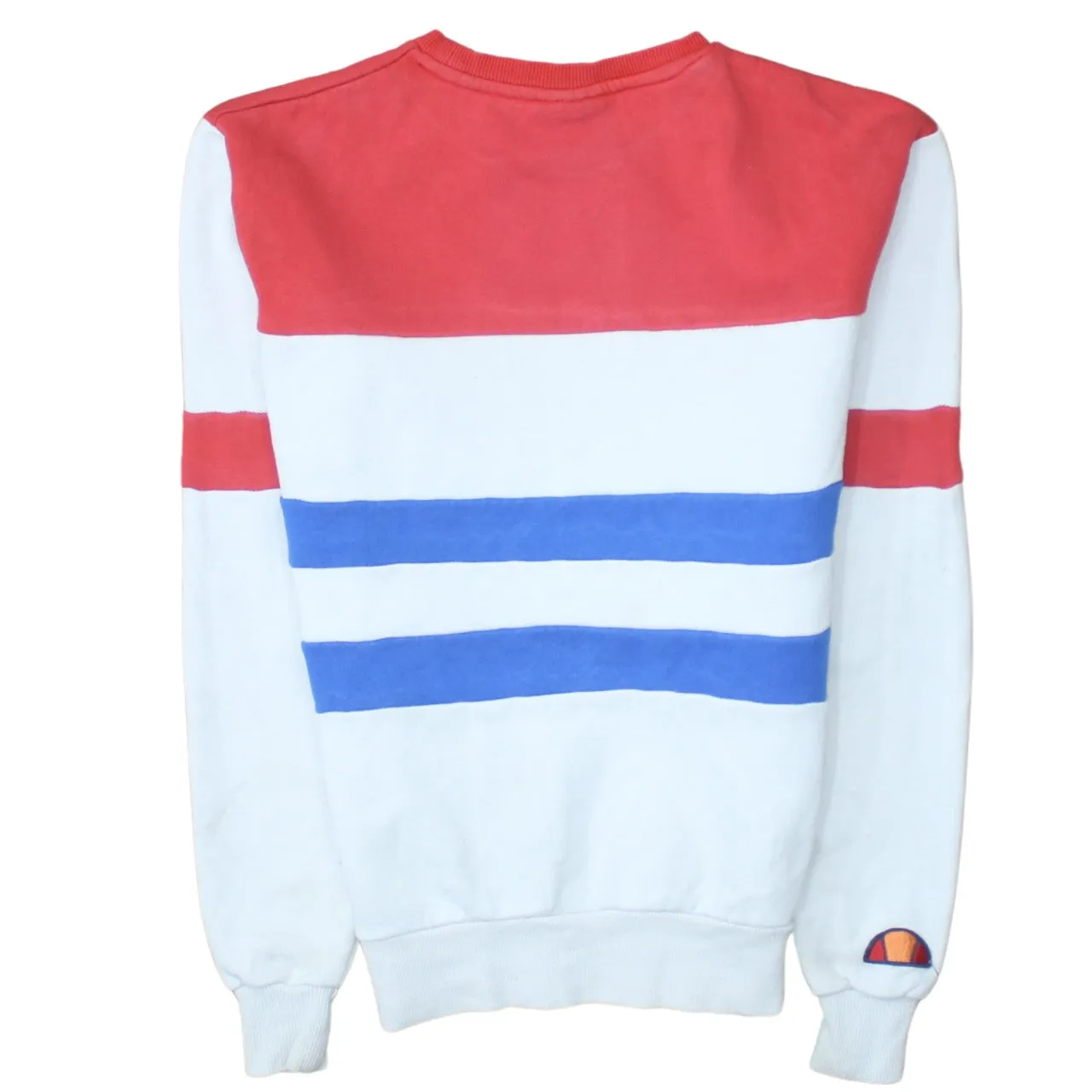 Ellesse Red White Colour Block Sweatshirt Women's UK 6 Printed Logo Crewneck Pullover Top sold by Vintage Club product image thumbnail 2