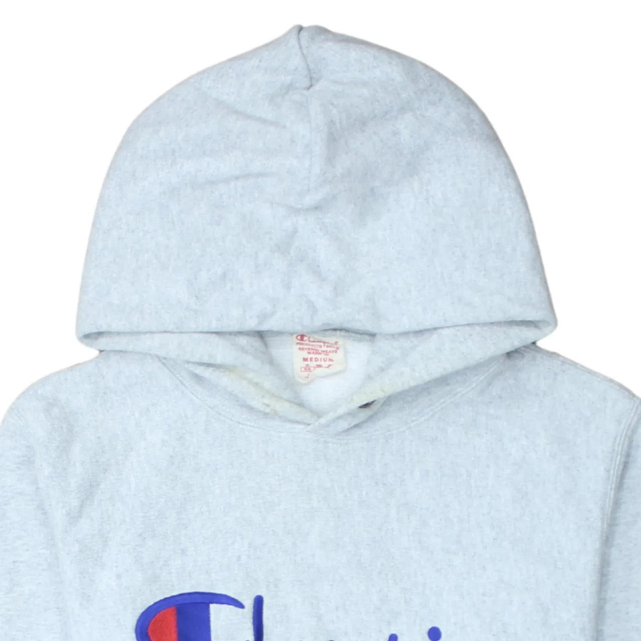 Champion 90's Spellout Pullover Hoodie Medium Grey sold by Vintage Club product image thumbnail 3