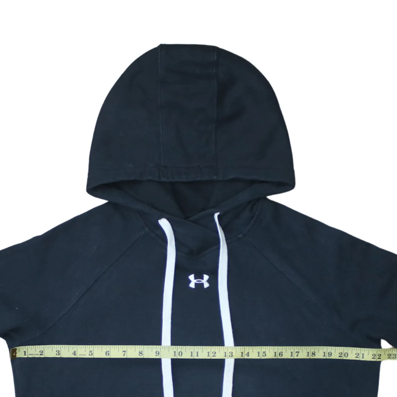 Under Armour 90's Drawstring Pockets Pullover Hoodie Medium Black sold by Vintage Club product image thumbnail 5