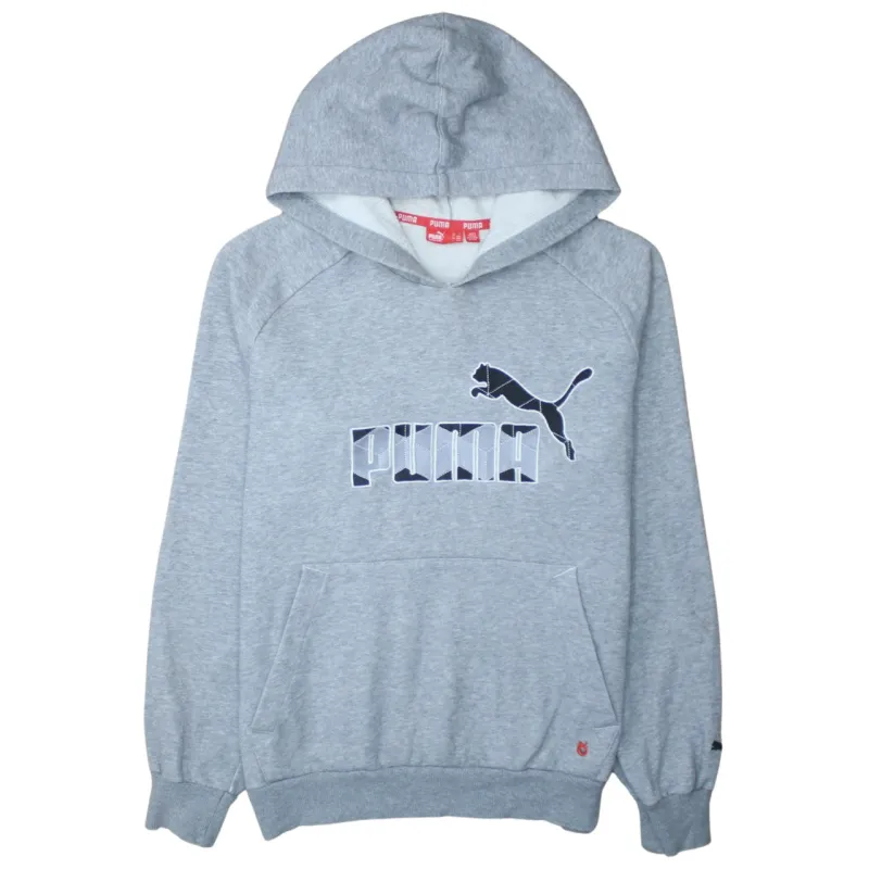 Puma 90's Spellout Pullover Hoodie Small Grey sold by Vintage Club