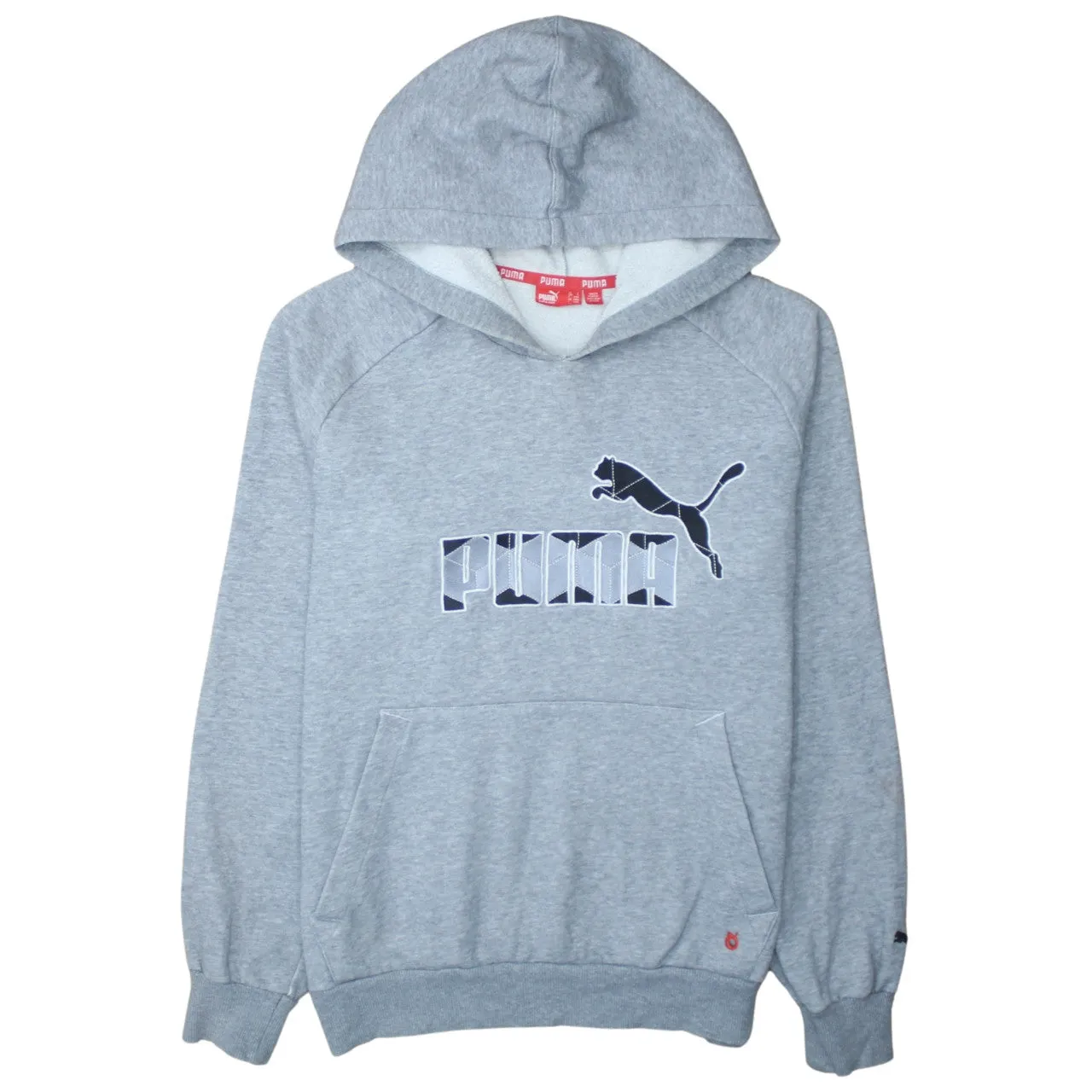 Puma 90's Spellout Pullover Hoodie Small Grey sold by Vintage Club