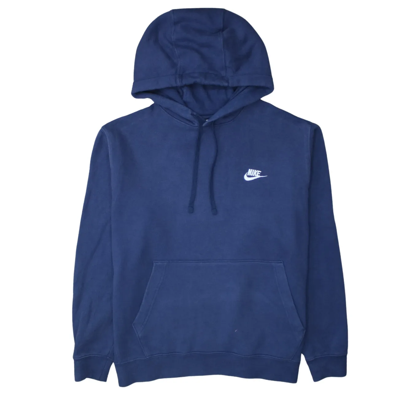 Nike 90's Swoosh Pullover Hoodie Large Navy Blue sold by Vintage Club