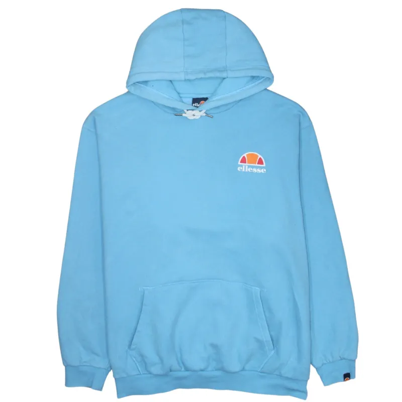 Ellesse 90's Drawstring Pockets Pullover Hoodie XXXXLarge (4XL) Blue sold by Vintage Club