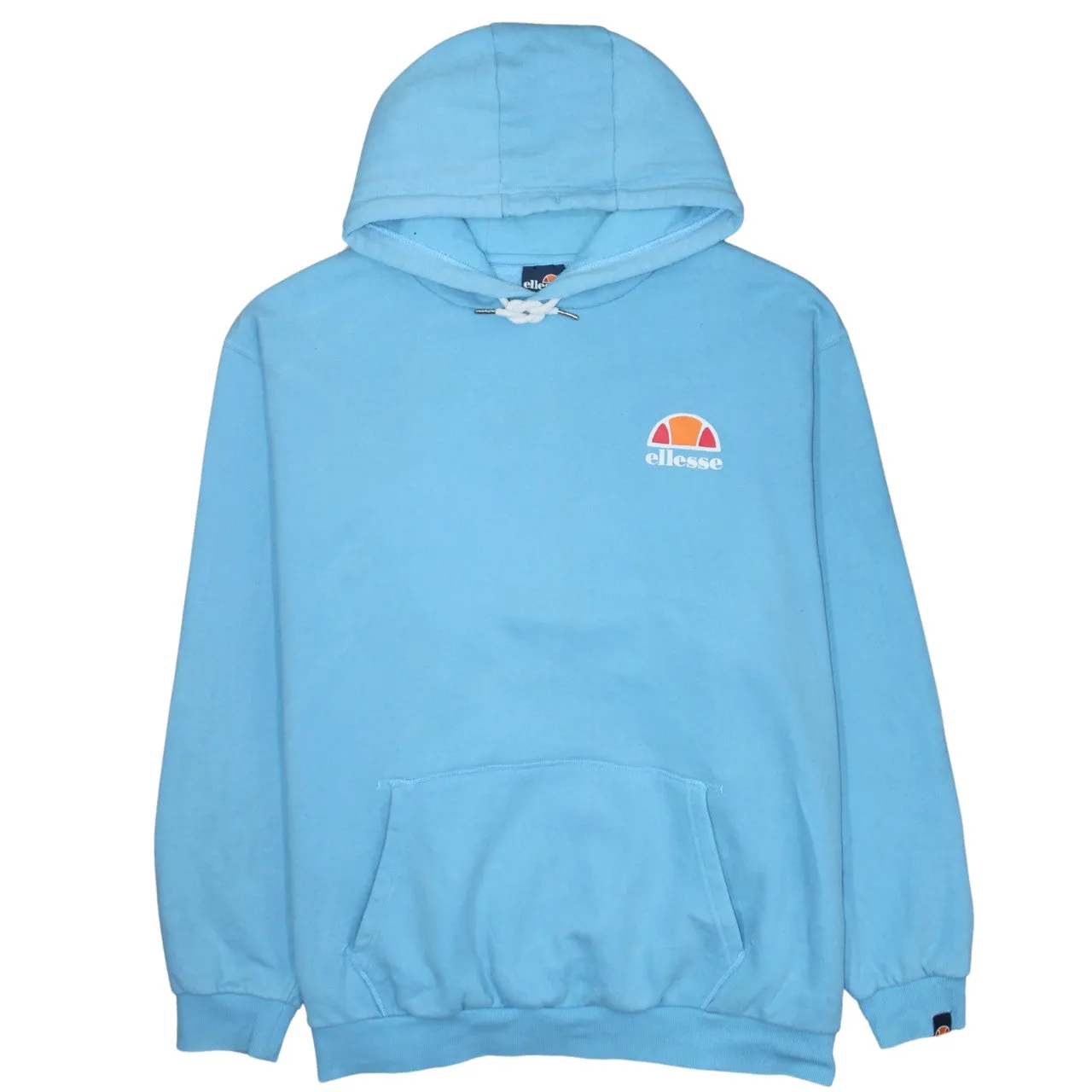 Ellesse 90's Drawstring Pockets Pullover Hoodie XXXXLarge (4XL) Blue sold by Vintage Club