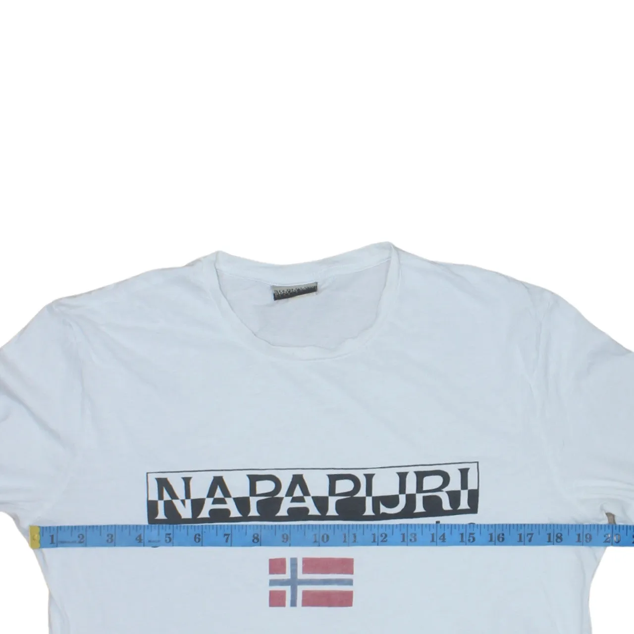 Napapijri 90's Spellout Crew Neck Sweatshirt Medium White sold by Vintage Club product image thumbnail 5