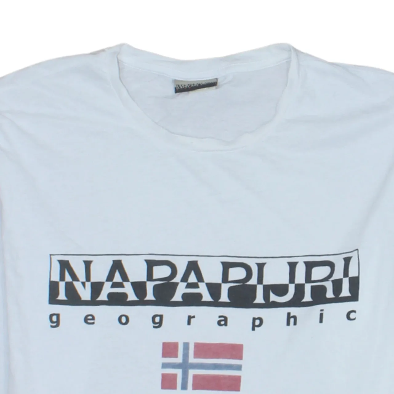 Napapijri 90's Spellout Crew Neck Sweatshirt Medium White sold by Vintage Club product image thumbnail 3