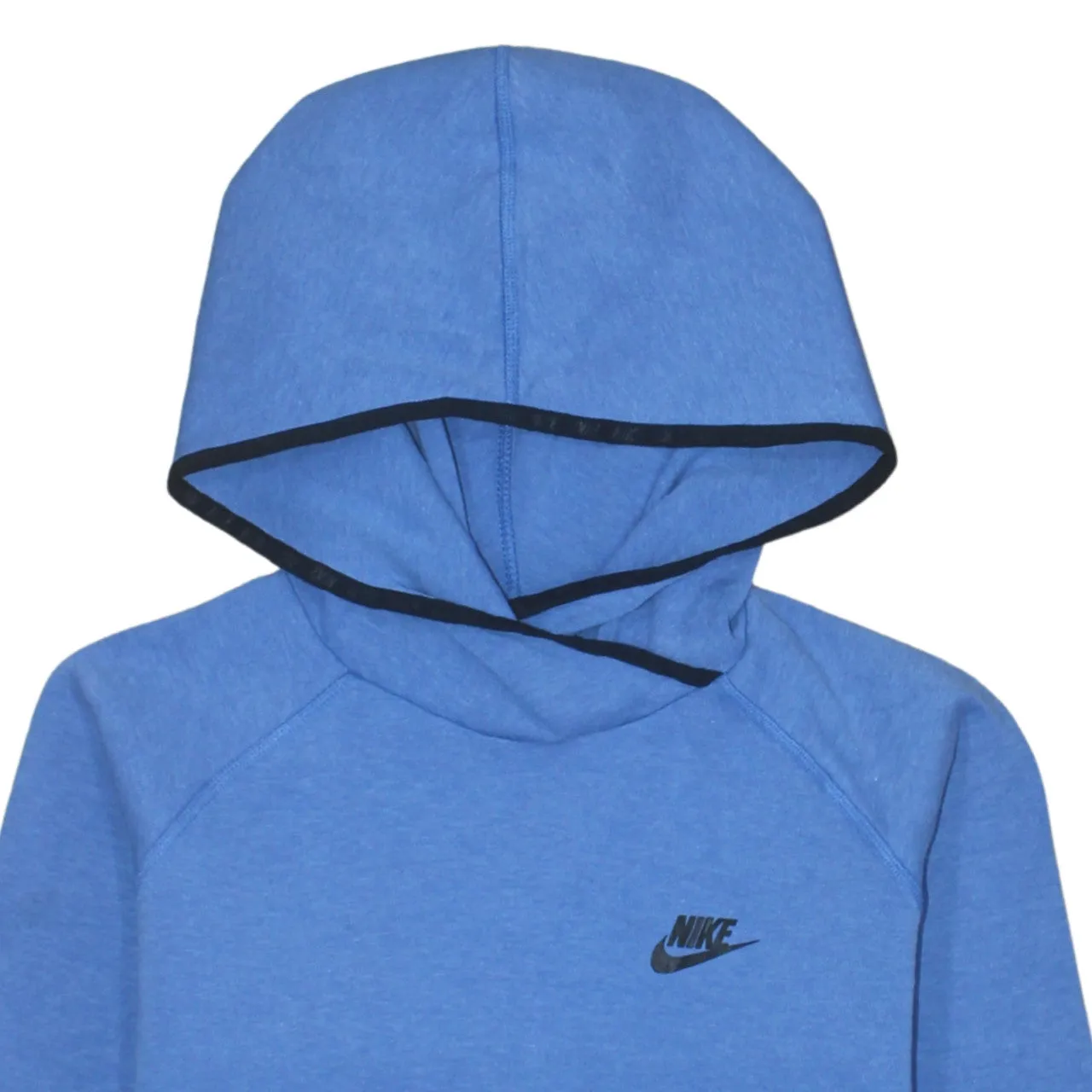 Nike Blue Hoodie Men's Large Embroidered Swoosh Zip Pockets Pullover Sweatshirt sold by Vintage Club product image thumbnail 3