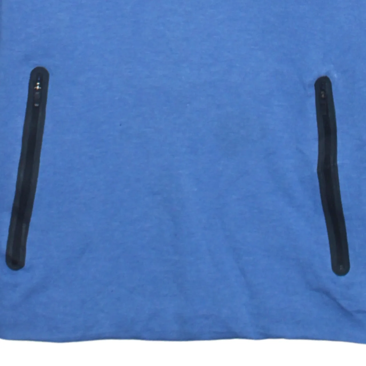 Nike Blue Hoodie Men's Large Embroidered Swoosh Zip Pockets Pullover Sweatshirt sold by Vintage Club product image thumbnail 4