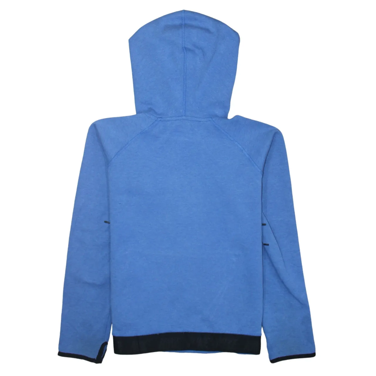 Nike Blue Hoodie Men's Large Embroidered Swoosh Zip Pockets Pullover Sweatshirt sold by Vintage Club product image thumbnail 2