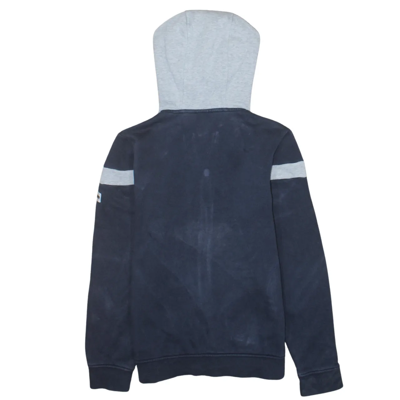 Hugo Boss Navy Grey Hoodie Women’s Small Full Zip Embroidered Logo Stripe Sleeves Sweatshirt sold by Vintage Club product image thumbnail 2