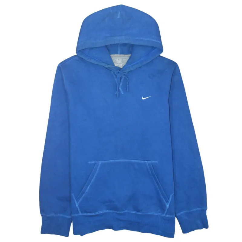 Nike 90's Swoosh Pullover Hoodie Large Blue sold by Vintage Club