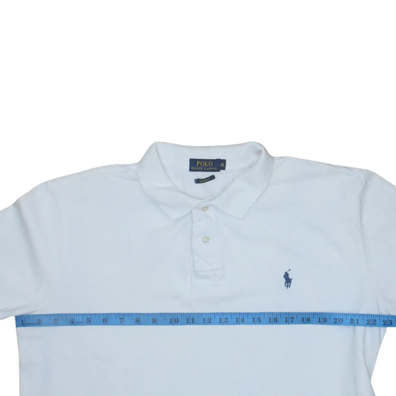 Polo Ralph Lauren 90's Short Sleeves Quarter Button Polo Shirt XLarge White sold by Vintage Club product image thumbnail 5