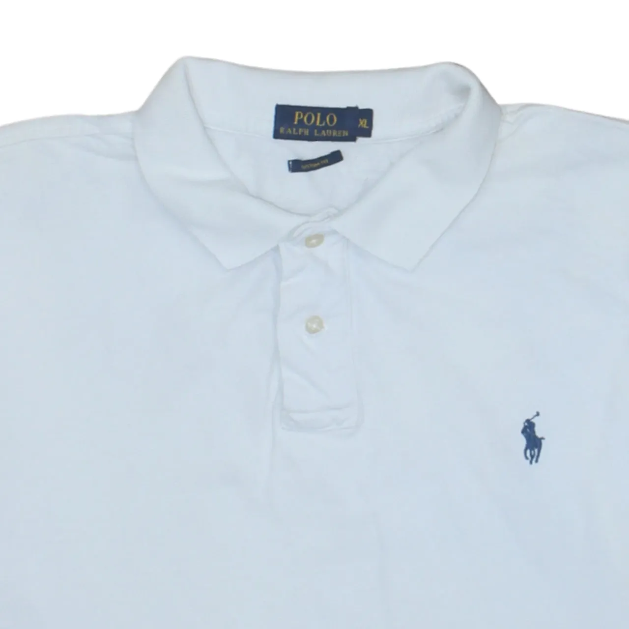 Polo Ralph Lauren 90's Short Sleeves Quarter Button Polo Shirt XLarge White sold by Vintage Club product image thumbnail 3