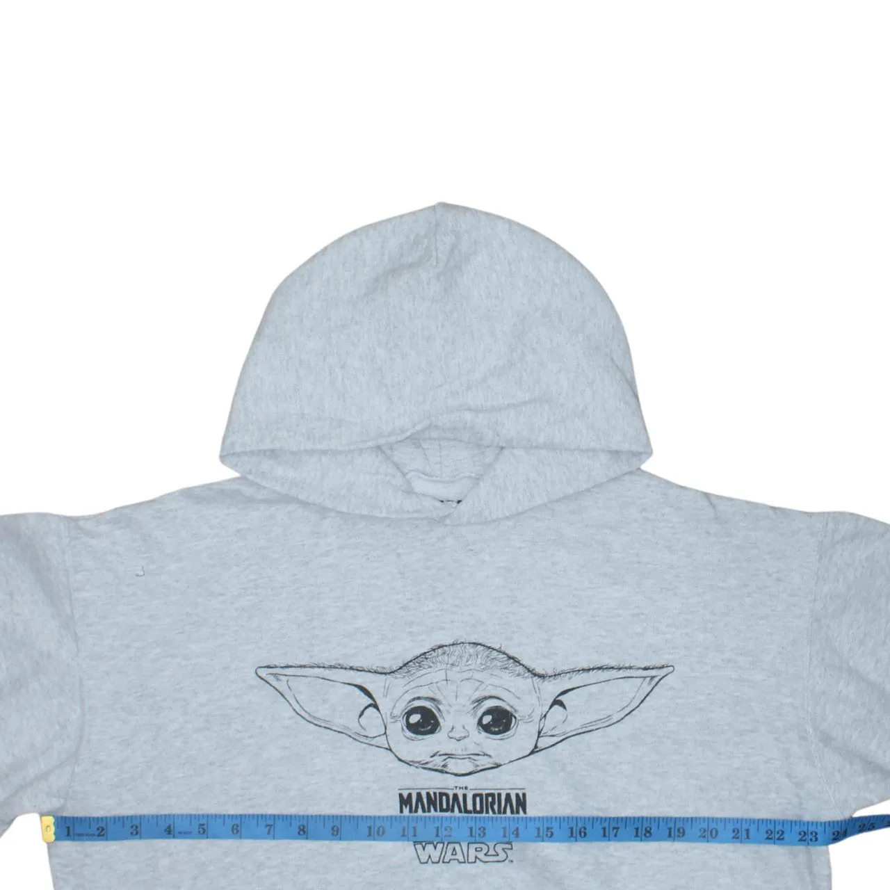 Star Wars Grey Hoodie Men’s Large Printed Mandalorian Baby Yoda Front Pocket Sweatshirt sold by Vintage Club product image thumbnail 5
