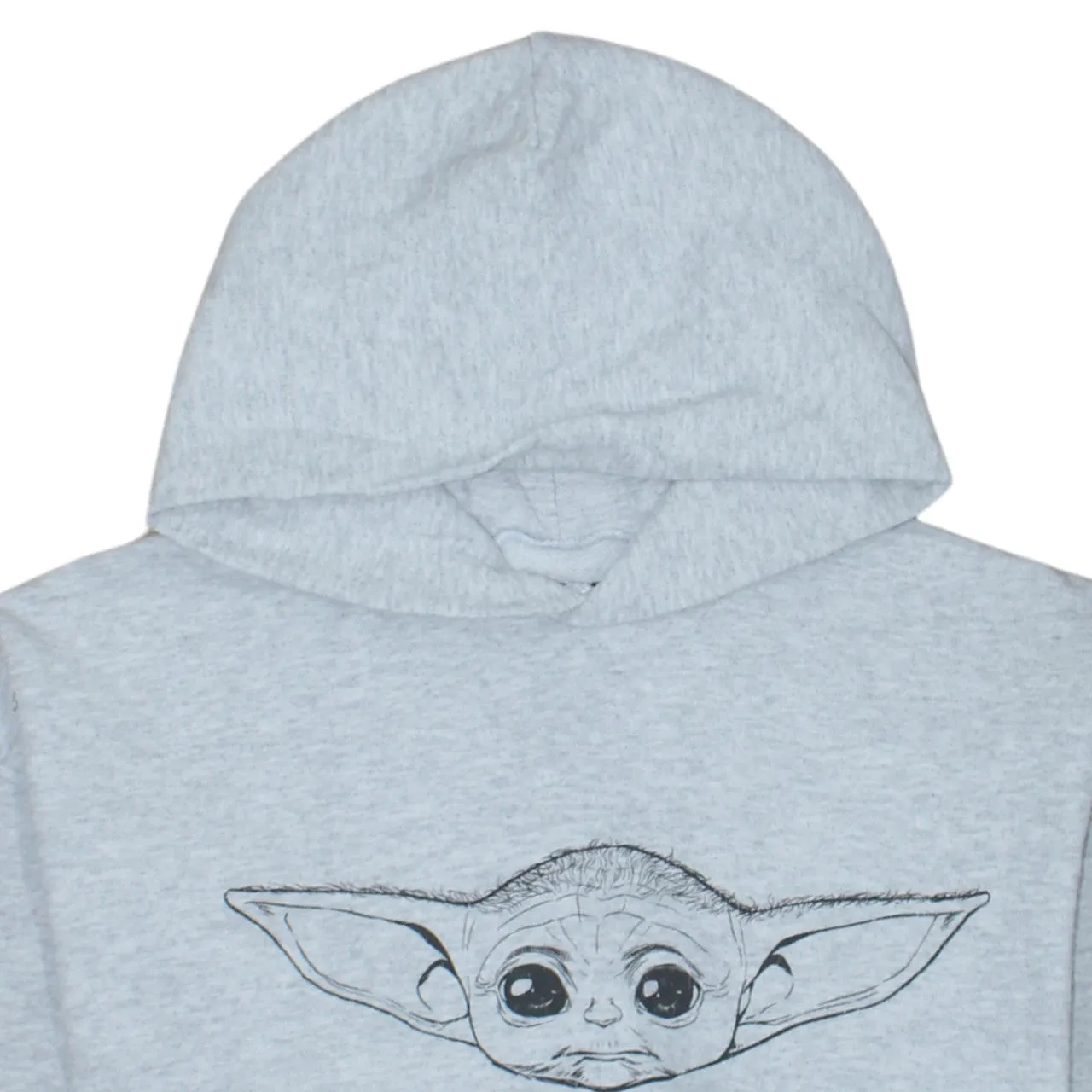 Star Wars Grey Hoodie Men’s Large Printed Mandalorian Baby Yoda Front Pocket Sweatshirt sold by Vintage Club product image thumbnail 3