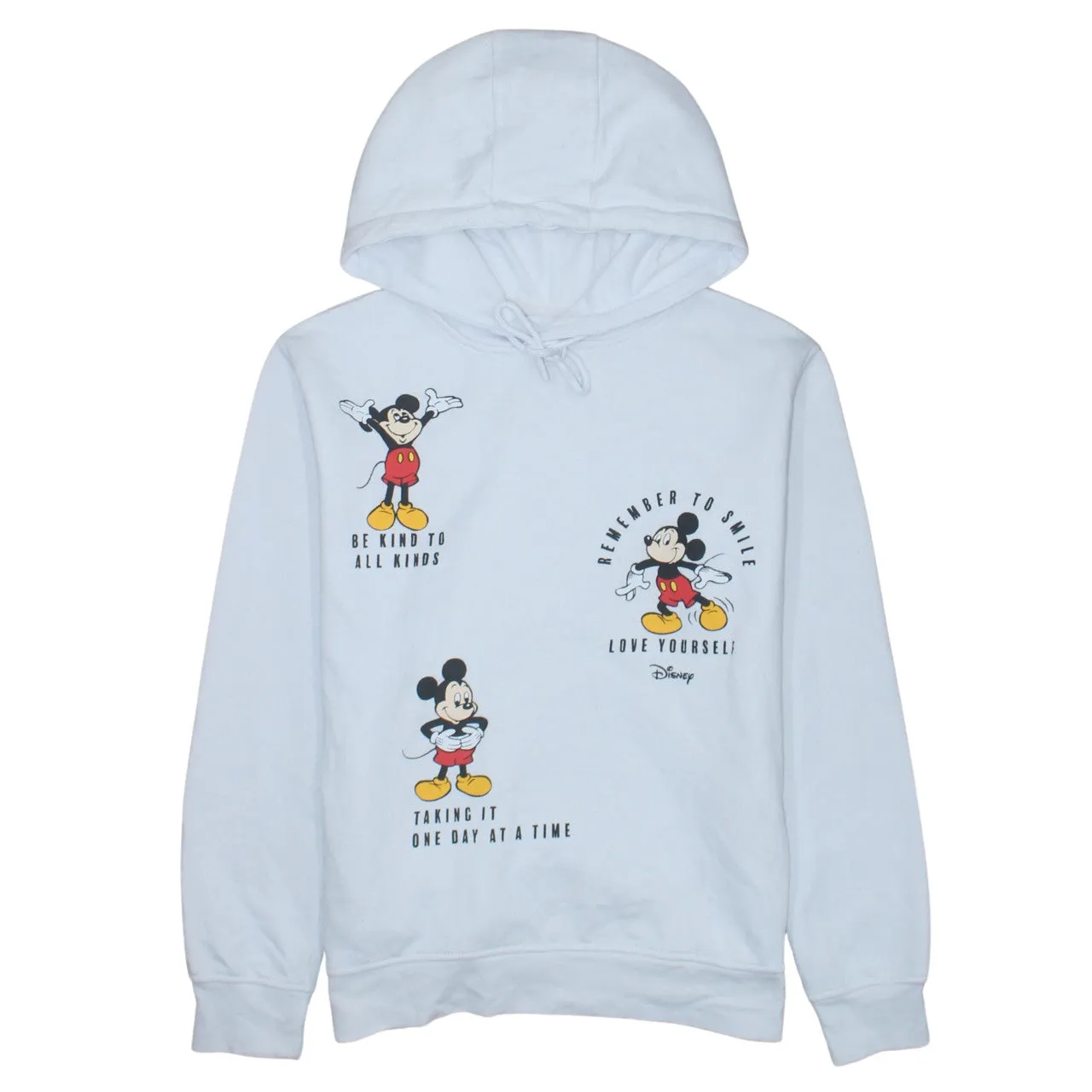 Disney 90's Mickey Mouse Pullover Hoodie XXSmall White sold by Vintage Club