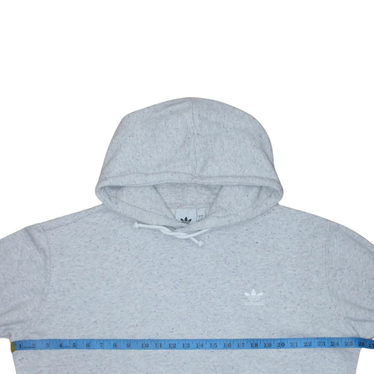 Adidas 90's Drawstring Pockets Pullover Hoodie Large Grey sold by Vintage Club product image thumbnail 5