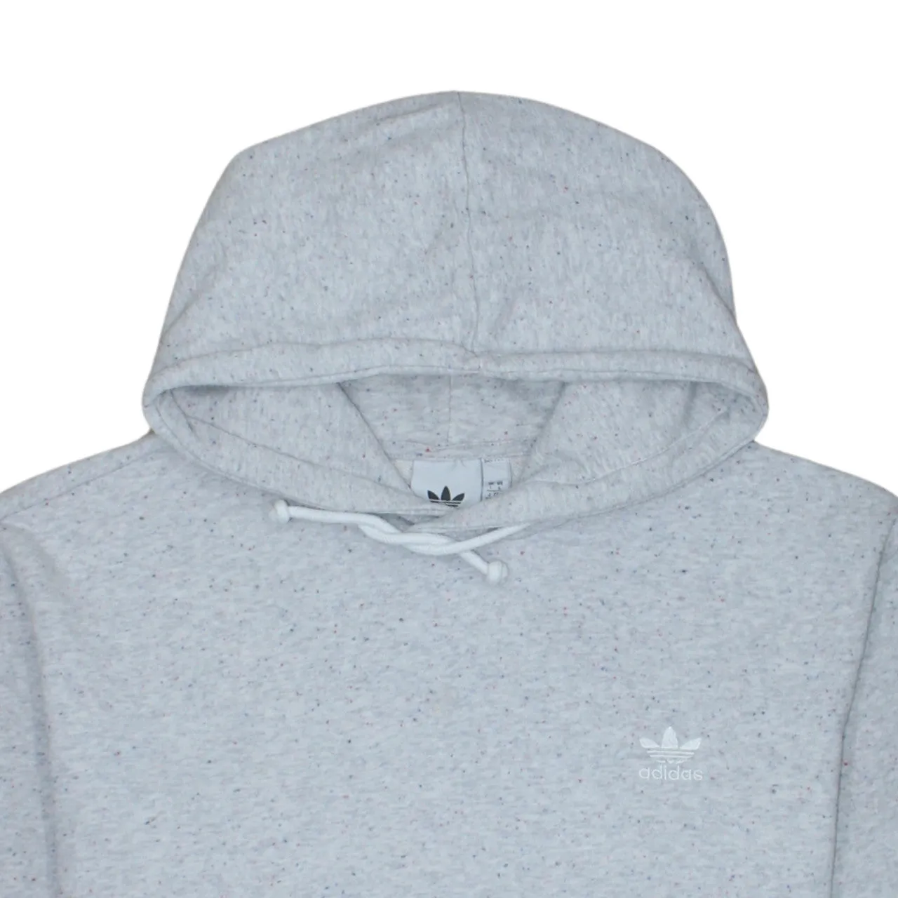 Adidas 90's Drawstring Pockets Pullover Hoodie Large Grey sold by Vintage Club product image thumbnail 3
