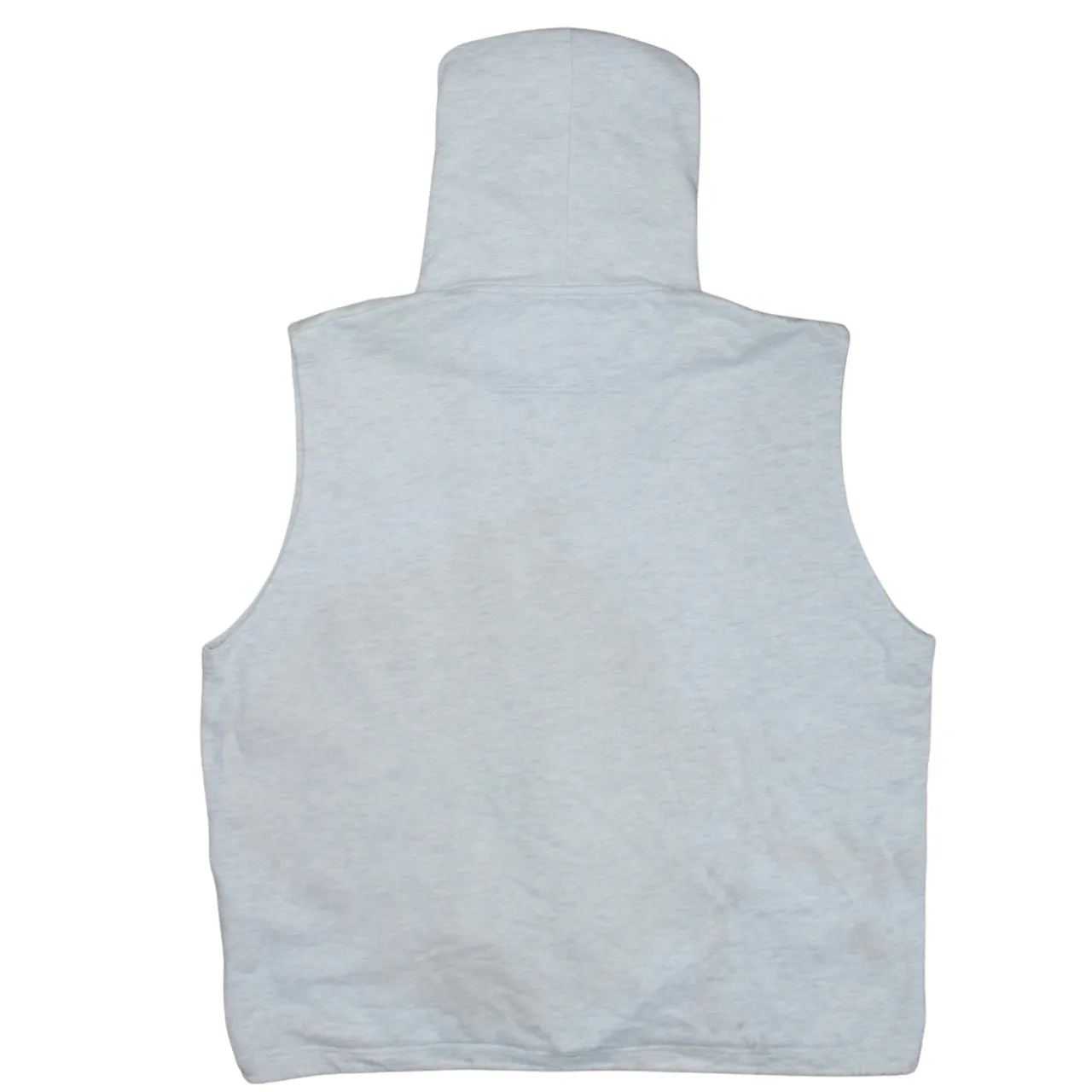 Russell Athletic Light Grey Hooded Gilet Men's Large Zip Front Embroidered Logo Vest sold by Vintage Club product image thumbnail 2