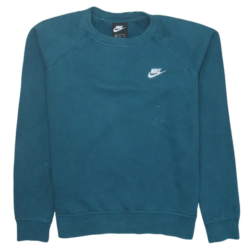 Nike 90's Swoosh Crew Neck Sweatshirt Medium Blue sold by Vintage Club