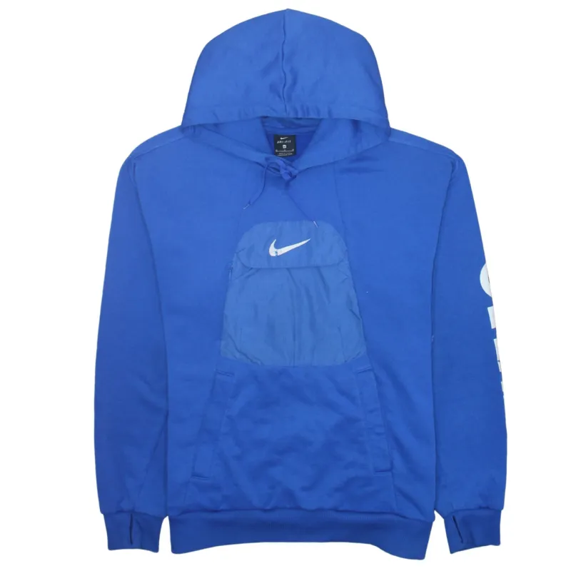 Nike 90's Center Middle Swoosh Pullover Hoodie Medium Blue sold by Vintage Club
