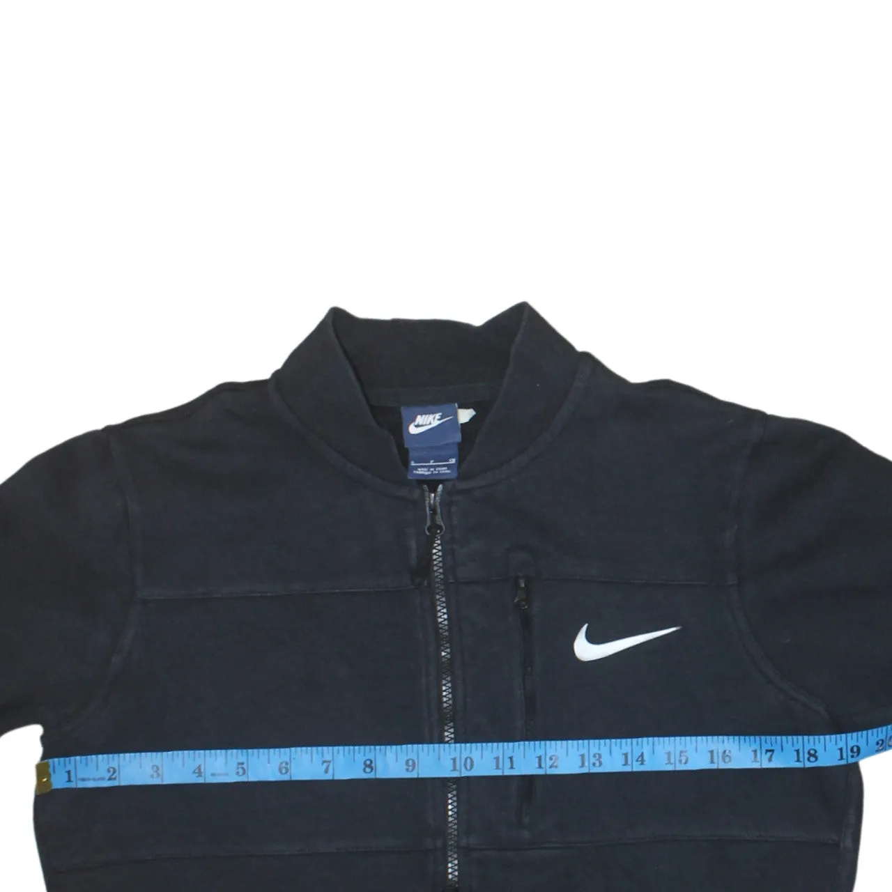 Nike 90's Swoosh Full Zip Up Sweatshirt Small Blue sold by Vintage Club product image thumbnail 5