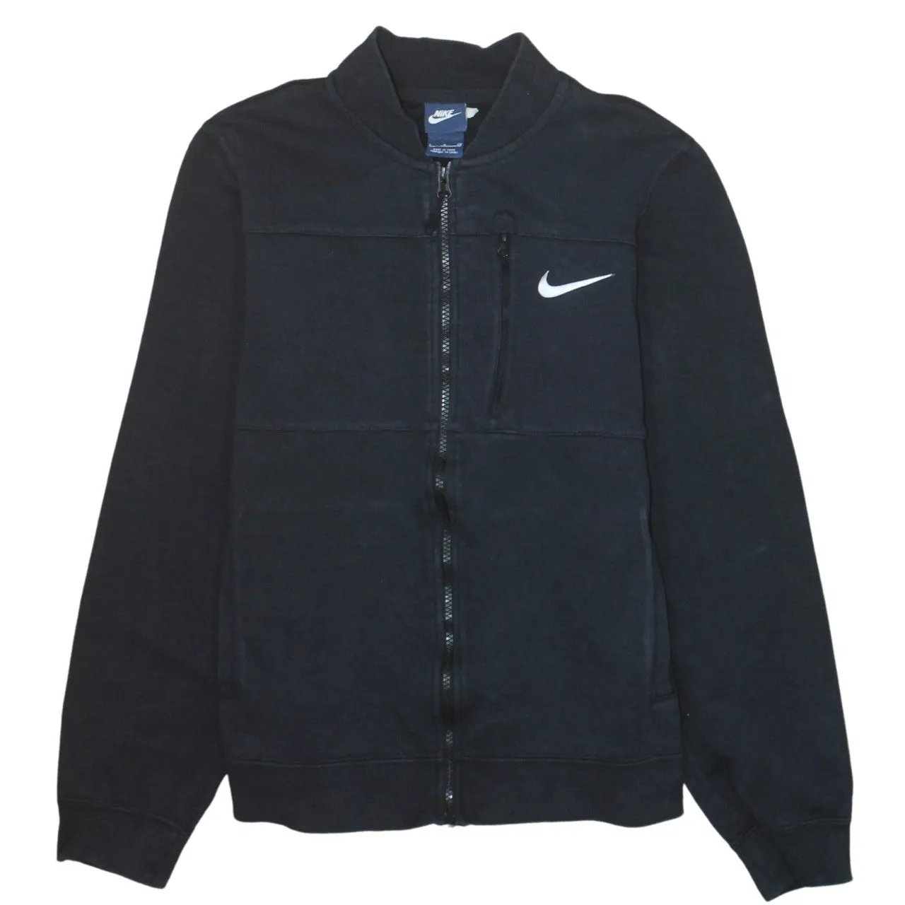 Nike 90's Swoosh Full Zip Up Sweatshirt Small Blue sold by Vintage Club