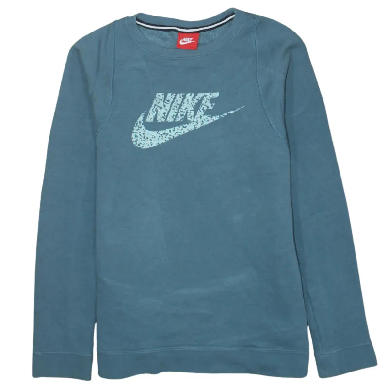 Nike 90's Center Middle Swoosh Crew Neck Sweatshirt XLarge Blue sold by Vintage Club