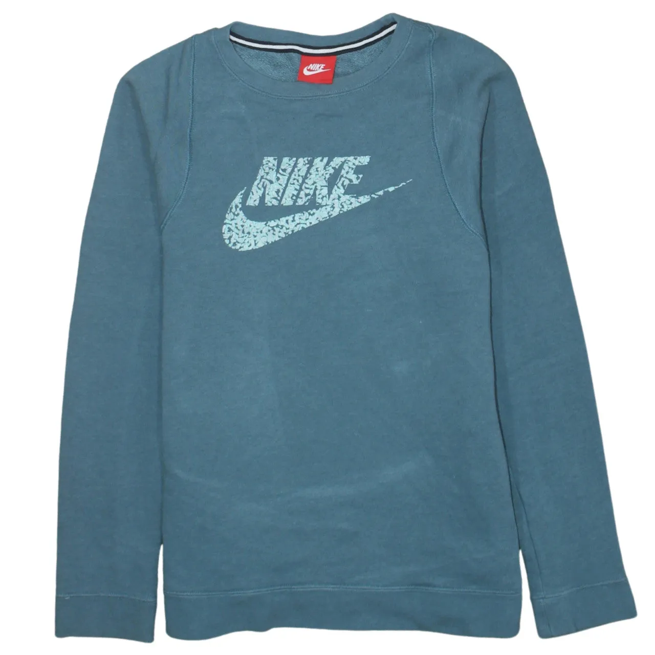 Nike 90's Center Middle Swoosh Crew Neck Sweatshirt XLarge Blue sold by Vintage Club