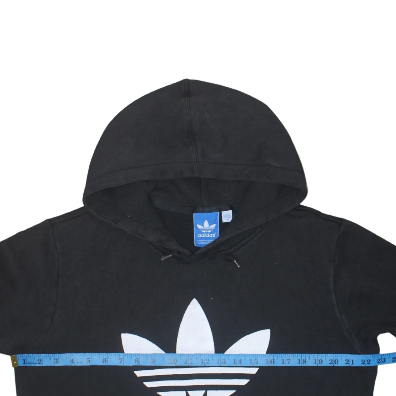 Adidas 90's Spellout Pullover Hoodie Medium Black sold by Vintage Club product image thumbnail 5