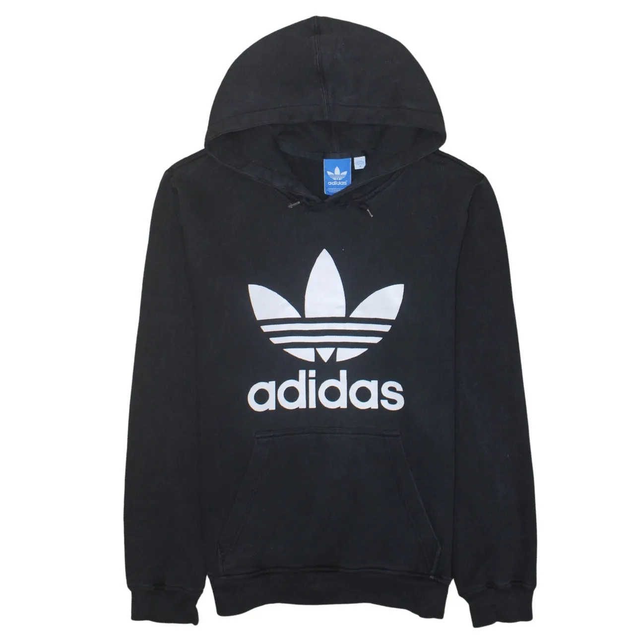 Adidas 90's Spellout Pullover Hoodie Medium Black sold by Vintage Club