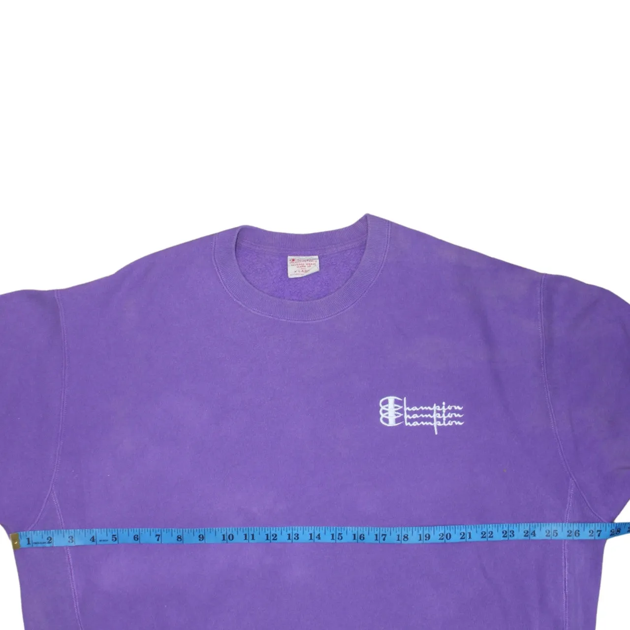 Champion Purple Reverse Weave Sweatshirt Men’s XLarge Embroidered Chest Logo Crewneck Pullover sold by Vintage Club product image thumbnail 5