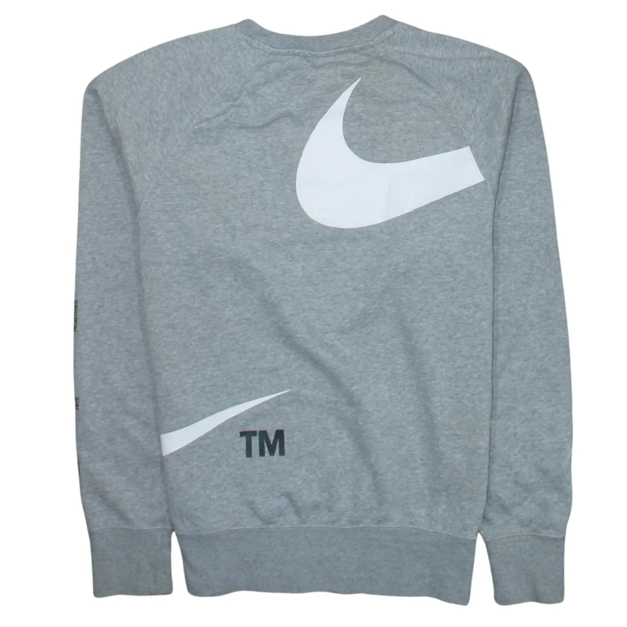 Nike 90's Swoosh Crew Neck Sweatshirt Small Grey sold by Vintage Club product image thumbnail 2