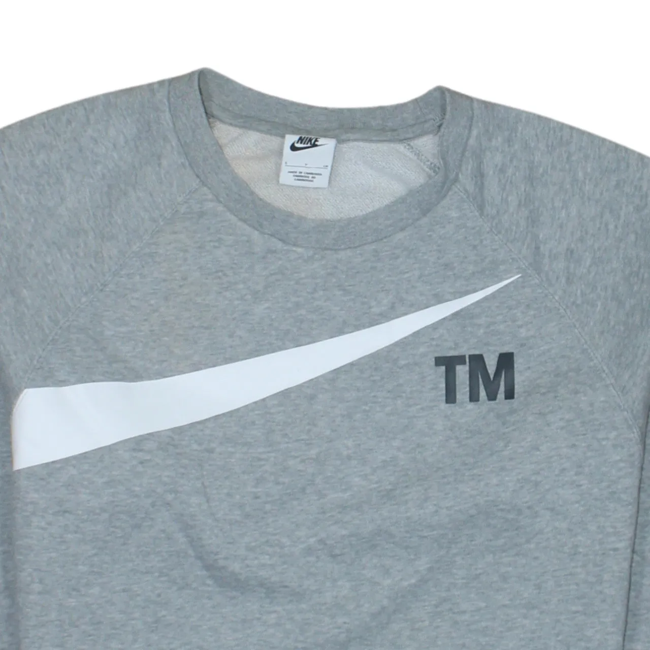 Nike 90's Swoosh Crew Neck Sweatshirt Small Grey sold by Vintage Club product image thumbnail 3
