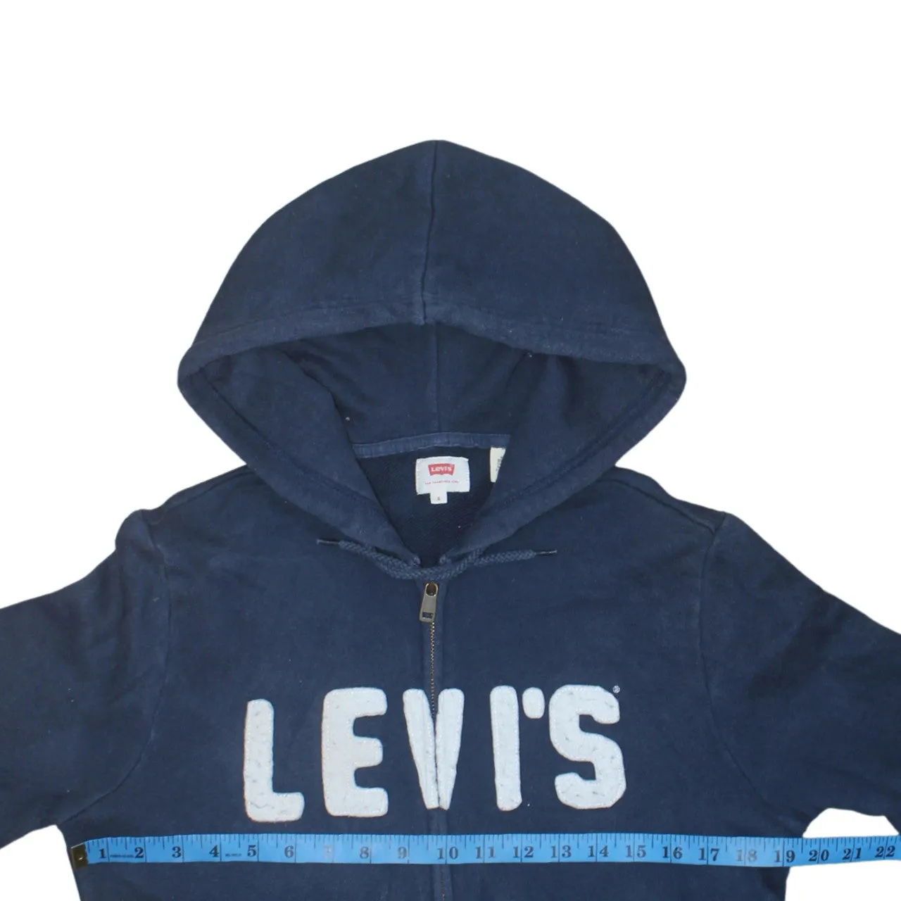 Levi's 90's Spellout Full Zip Up Hoodie Small Navy Blue sold by Vintage Club product image thumbnail 5